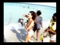 Observing a stunningly attractive princess on the beach